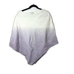 Barefoot Dreams CozyChic Ultra Lite Ocean Breeze Poncho OS in Violet Ombre